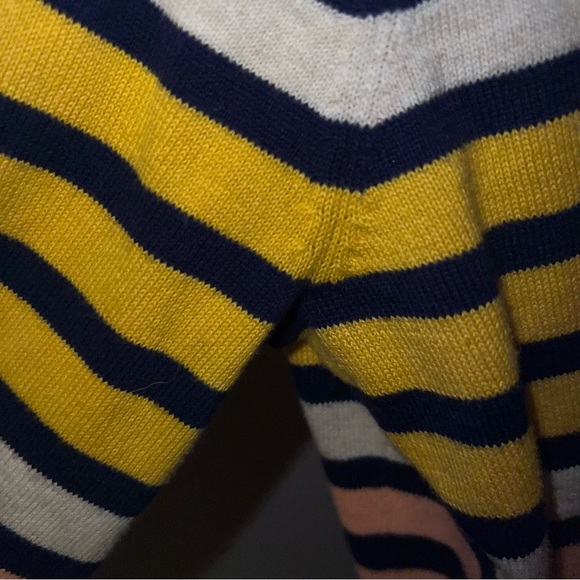 Lands End 100% Cotton Striped Cardigan - Picture 5 of 7